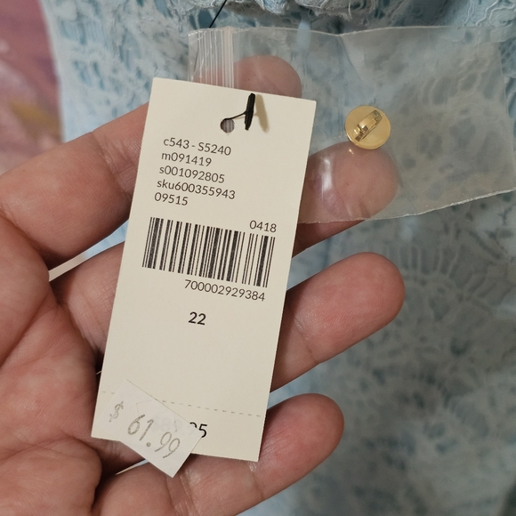 NWT Lane Bryant lace lined dress sz 22 - Picture 8 of 11